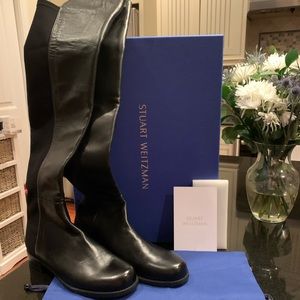 Stuart Weitzman NWT 5050 Black Leather Knee Hi S-7